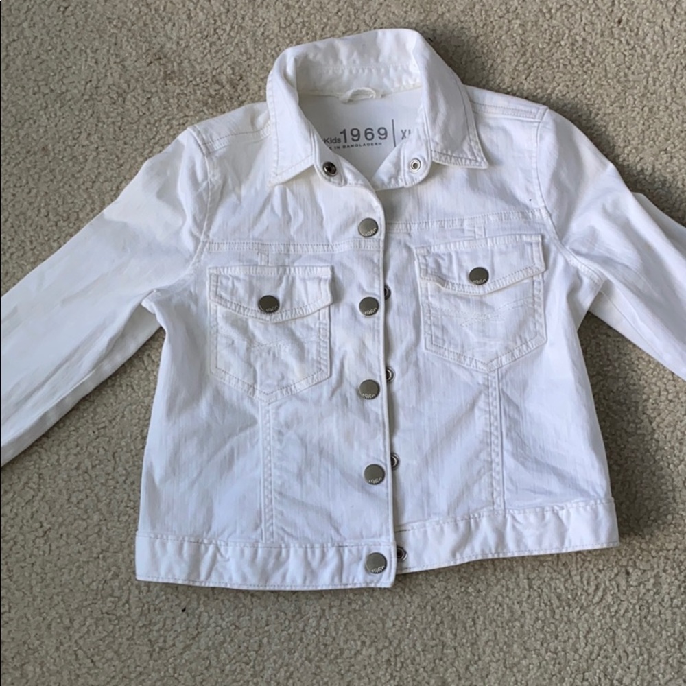 white jean jacket